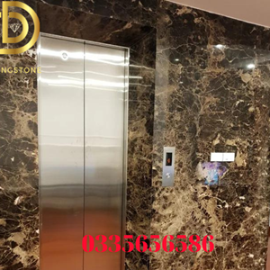 Đá ốp thang máy Marble Nâu Tây Ban Nha Đậm