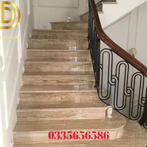 Cầu thang đá Marble Vân Gỗ Ý