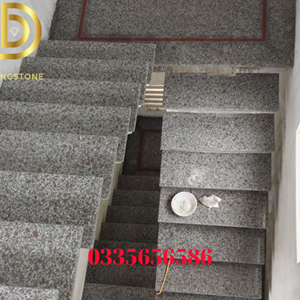 Cầu thang đá granite Tím Hoa Cà