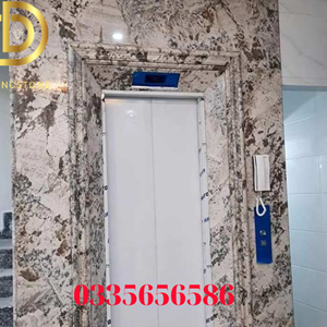 Đá ốp thang máy granite Trắng Alaska