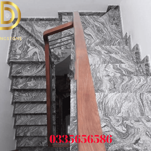 Cầu thang đá granite Trắng Sa Mạc