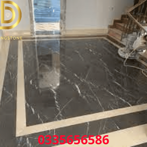 Đá lát nền marble Đen Tia Chớp