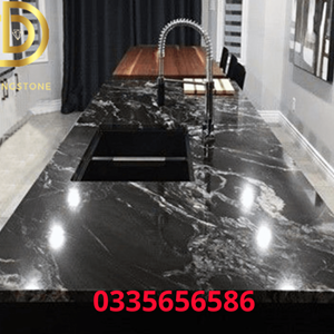 Đá ốp bếp granite tự nhiên Black Forest