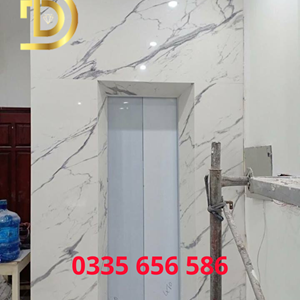 Đá ốp thang máy Marble Trắng Vân 3D